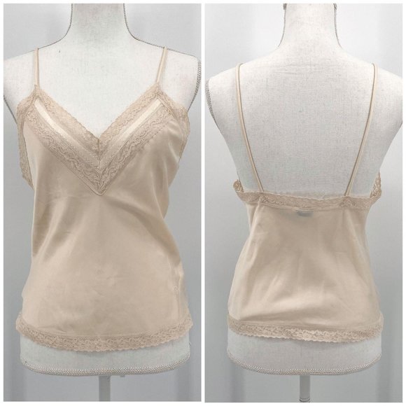 Dior Tops - Vintage Christian Dior Cream Lace Trim Camisole